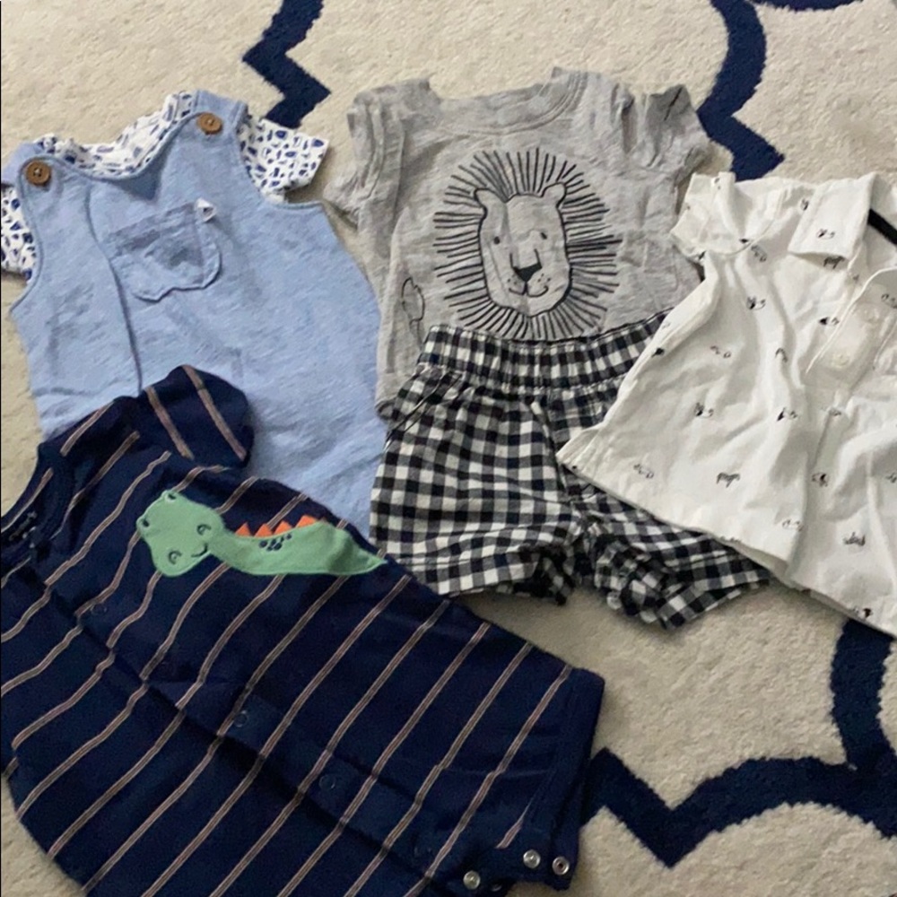 3 baby boy outfits 6M